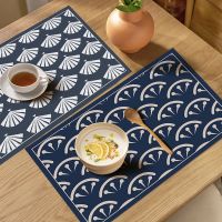 ☊ Japanese eat mattable mat insulation pad householdtable linen western-style food bowl cushion pad plate matmat up