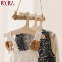 5/10 Buah Rak Gantungan Kreatif Bayi Gantungan Baju Kayu Bayi Tahan Lama Organizer Lemari Penyimpanan Pengeringan Dekorasi Kamar Anak-anak