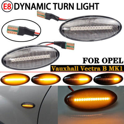 แบบไดนามิกเลี้ยว Repeater โคมไฟตัวบ่งชี้ LED ไฟเลี้ยวด้านข้างสำหรับ Opel Vauxhall Vectra B MK1 1995 1996 1997 1998-2002