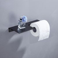 Multi functional paper towel rack Creative convenient bathroom shelf Space aluminum toilet paper towel rack toilet paper holder Toilet Roll Holders