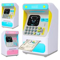 Electronic Piggy Bank Simulated Face Recognition ATM Machine Cash Box Without Electric Auto Scroll Paper Banknote Kids Gift