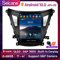 Seicane 9.7นิ้ว QLED Touchscreen Tesla สไตล์ Android10.0เสียงรถยนต์ Multi-กล่องสมาร์ททีวีสำหรับ 2013 2014 2015 2016 HYUNDAI ELANTRA OVERSEAS EDITION LHD วิทยุนำทาง GPS ระบบบลูทูธ4G สนับสนุน CarPlay TPMS Netflix PlayStor