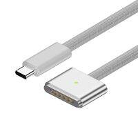 สายชาร์จเร็วที่สุด2เมตร PD140W พลังงานสูงสุดตัวผู้ Type-C สำหรับ Magsafe 3หัวเปลี่ยนสายชาร์จพร้อมไฟ LED สำหรับ MacBook Air/มือโปร2