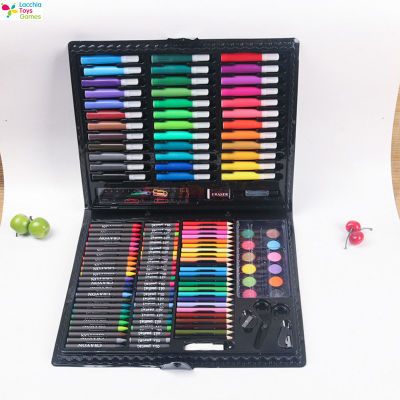 LT【ready สหรัฐอเมริกา Stock 】150ชิ้น/เซ็ตเด็กชุดวาดเขียนสำหรับเด็กปากกามาร์กเกอร์สีน้ำ Crayon ดินสอสี Gouache เครื่องเขียนงานศิลปะชุดอุปกรณ์สิ้นเปลือง【cod】