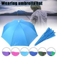 69cm Head Wearing Umbrella Hat Large Hat Umbrella Sunscreen Rainproof Fishing Hat Umbrella Umbrella Tea Hat Picking N6B3