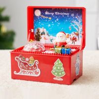 Creative Plastic Beautiful Christmas Style Music Box for Party Santa Claus Decor LED for Party