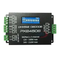 【✆New✆】 baozh Px24506 Dmx 512ไดรเวอร์เครื่องถอดรหัส9a Dmx 512ตัวควบคุม Dmx512 Led 12V 24V สำหรับไฟแถบไฟ Led Rgb