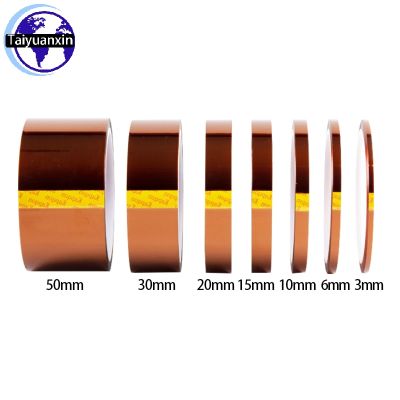 1pcs High Temperature Resistant Tape 5mm 10mm 15mm 20mm 25mm 40mm 50mm 100mm 230mm Long 33m for 3D Printer Platform Adhesives  Tape