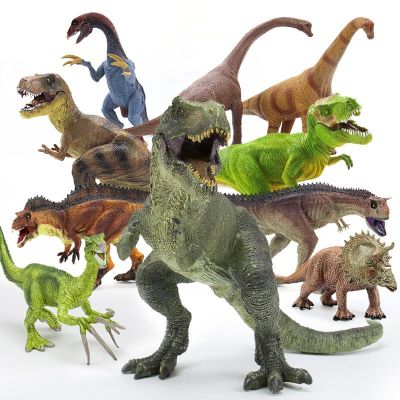 ไดโนเสาร์ไทรันโนซอรัส Rex Parasaurolophus Spinosaurus Styracosaurus Plesiosaur Brachiosaurus ตุ๊กตาขยับแขนขาได้ของเล่นตุ๊กตาสัตว์