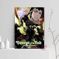 Seraph Of The End โปสเตอร์อะนิเมะญี่ปุ่นแฟนตาซีภาพผืนผ้าใบภาพพิมพ์สำหรับห้องนั่งเล่นบาร์69F 0726