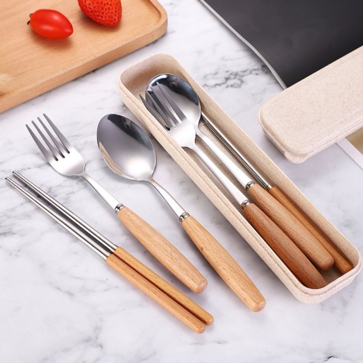 dipper 3-in-1 Lunch Utensil Set Includes: Fork, Spoon, Chopsticks