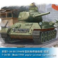 โมเดล1:48รถถัง T-34/85ถังประกอบ Hoyboss แบบทำมุม1944 84809 DIY