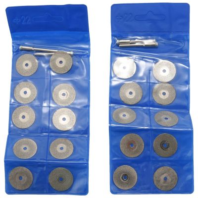 20 Pieces 22 Mm Diamond Cutting Wheel Cut Off Discs Coated Rotary Tools With 4 Pack Mandrel Rotary Tool For Drill