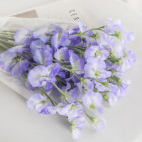 【cw】NEW Nordic Pea Orchid nch Silk Flowers Wedding Decoration Mariage Bride Silk Artificial Flower Flores Artificiales Home Decor ！