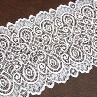 [HOT!] (3 meters/roll) 180mm Black Embroidery Wlastic Lace Fabric French Hollow Underwear Lace Trim DIY French Hollow Underwear Ribbon