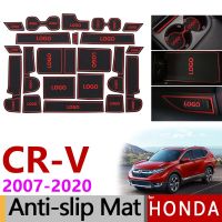 Anti-Slip Rubber Gate Slot Cup Mat For Honda CR-V 2007-2011 2012 2013 2014 2015 2016 2017 2018 2019 CRV CR V Accessories Sticker