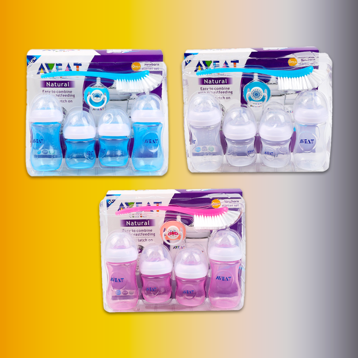 Aveat Natural Feeding Bottle Newborn Set 125ml 4oz 260ml 9oz Baby Milk
