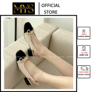 Giày cao gót sandal cao gót vuông 3p phối khóa cực đẹp - Mysstore - DD-0284