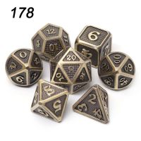 ชุดลูกเต๋า7ชิ้น Dices Dnd โต๊ะคู่ Polyhedral Rpg โลหะเกมกระดานโลหะผสม Chengshuo สังกะสีเกมแบบดั้งเดิม