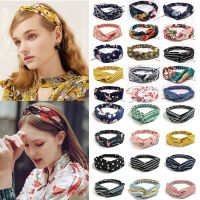 【YF】 2020 Fashion Bohemian Headband Print Hairbands For Women Girls Vintage Cross Knot Turban Bandanas Headwear Hair Accessories