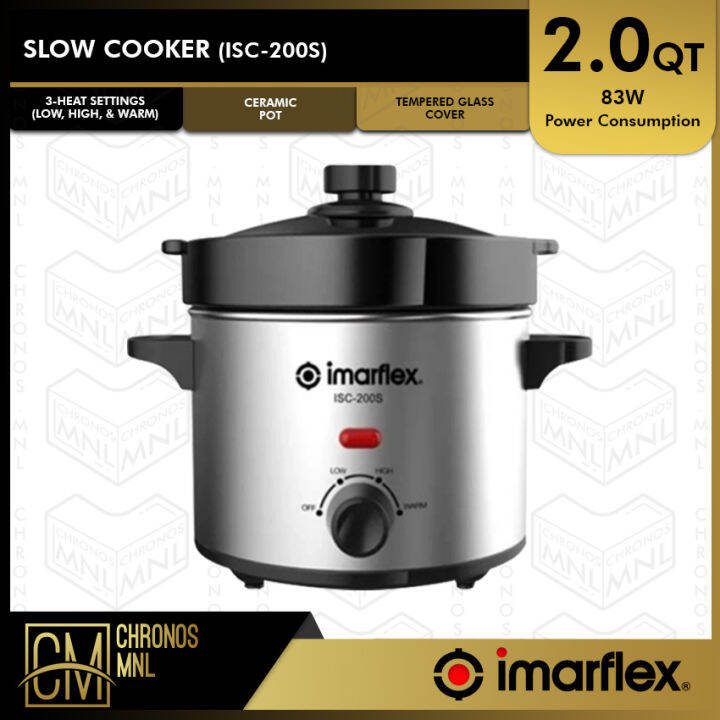 Chronos Imarflex ISC200S Stainless Steel Body Slow Cooker (2qt