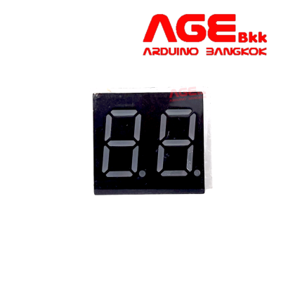 7 segment 0.36" Common Cathode RED ลบร่วม สีแดง 2 หลัก