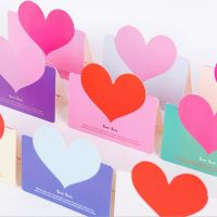 100pcslot wholesale Greeting fold card blessing love wedding greeting confession invitation Flower message 9.8*8.6CM