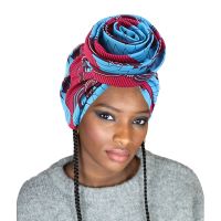 【YF】 African Pattern Wowen Knot Headwrap Pre-Tied Knotted Turban Bonnet Satin linned Beanie Headscarf Cap Headwear Hair Accessories