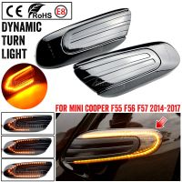 2PCS Led Dynamic Side Marker Turn Signal Indicator Repeater Light lamp Sequential Blinker For MINI COOPER F55 F56 F57 2014-2017 Bulbs  LEDs HIDs