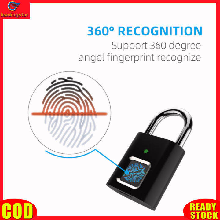 leadingstar-rc-authentic-fingerprint-padlock-biometric-metal-keyless-thumbprint-lock-usb-rechargeable-for-luggage-bookcase-suitcase-backpack-bike