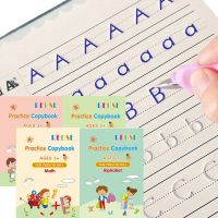 dfh✓  4 Books Copy Book Wiping Children Kids Writing Sticker Practice English Copybook Calligraphy