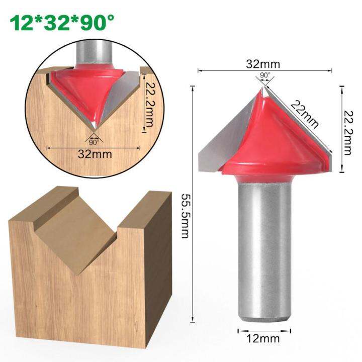 1pc-12mm-1-2-shank-90-degree-v-type-slotting-milling-cutter-เครื่องมือแกะสลักเกรดอุตสาหกรรมงานไม้