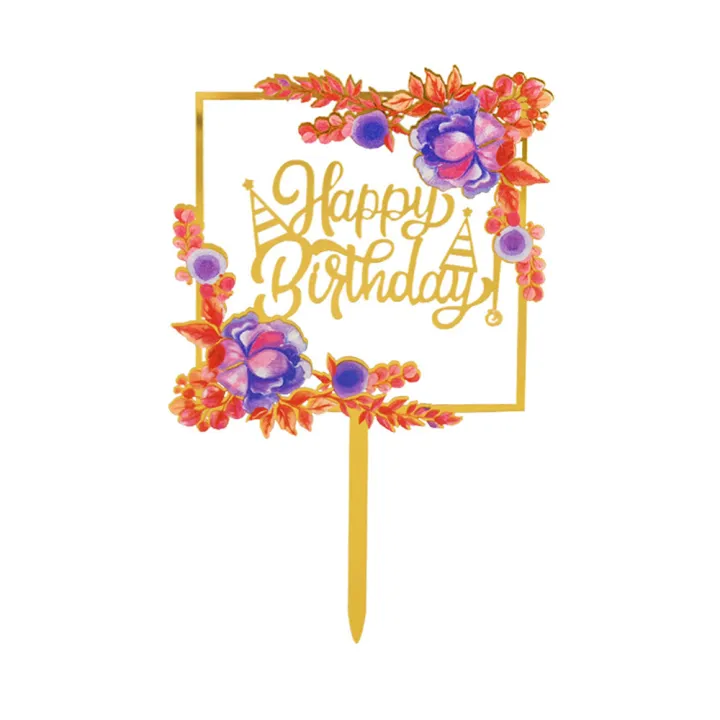 decorating-tools-for-special-occasions-cake-topper-flowers-acrylic-cake-decoration-tools-anniversary-party-supplies-happy-birthday-cake-topper