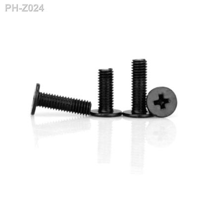 10-100pcs CM M1.4 M2 M2.5 M3 steel with black Cross Phillips Ultra Thin Super Low Flat Wafer Head Screw Bolt for Laptop Computer