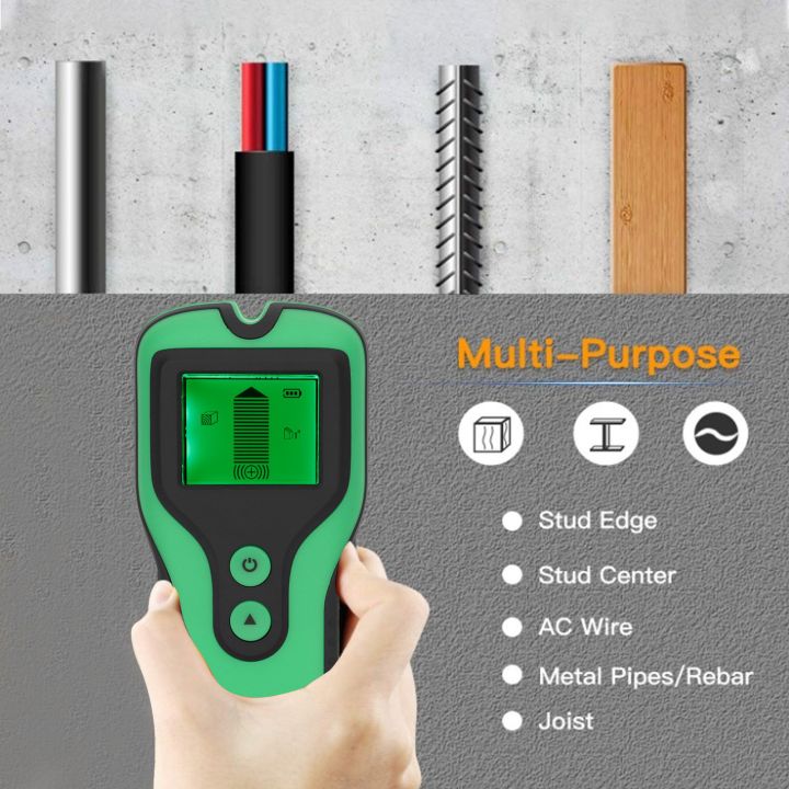 เครื่องตรวจจับผนังเครื่องสแกนผนังจอแสดงผลดิจิตอล-lcd-แบบพกพาสำหรับไม้โลหะ