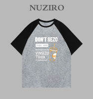 NUZIRO (พร้อมส่ง)เสื้อยืดแขนสั้น การพิมพ์ตัวอักษรสี ผ้านิ่ม เด้ง ใส่สบาย สไตล์เกาหลี #A3007