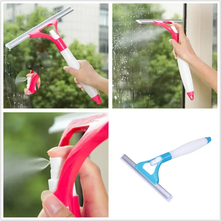 2in1 Window Cleaner Glass Wiper with Builtin Spray Bottle in the