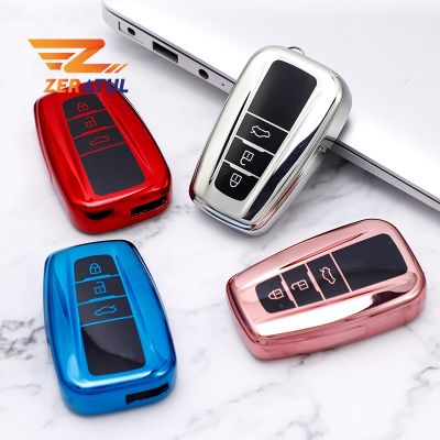 [HOT CPPPPZLQHEN 561] สำหรับ Toyota Camry RAV4 Avalon C HR Prius Corolla 2018 2019 2020 2021 TPU สมาร์ท Keyless Remote Key Fob กรณี Shell พวงกุญแจ