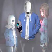 ☢ Hot เสื้อแจ็คเก็ตเสื้อโค้ทเสื้อฮู้ดดี้แขนยาวมีซิปคุณภาพสูง Undertale Sans