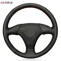 Black Genuine Leather Car Steering Wheel Cover For BMW 3 Series E36 E46 1995-2000 5 Series E39 1995-1999 8 Series E31 1995-1997