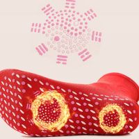 +‘； Self-Heating Socks Men Women Foot Massage Magnetic Therapy Health Socks Non-Slip Dots Relieve Tired Winter Fever Warm Equipment