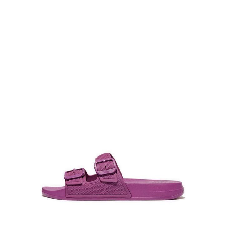 Fitflop Iqushion Two-Bar Buckle Slides - Miami Violet | Lazada PH