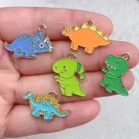 【CC】♚  10pcs Enamel Cartoon Kawaii Charms Earring Chains Pendant Accessory Diy Jewelry Make