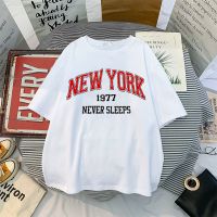 ผู้หญิงเสื้อยืด NEW YORK พิมพ์ T เสื้อ Streetwear Tops หญิงเสื้อยืดแฟชั่นความงามขนาดใหญ่เสื้อ T เลดี้ Tees