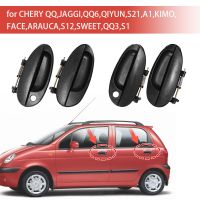 มือจับด้านนอกสำหรับรถยนต์ด้านหน้าและด้านหลังซ้ายขวาสำหรับ Chery QQ JAGGI Qiyun อุปกรณ์ที่จับประตูรถสำหรับ S21