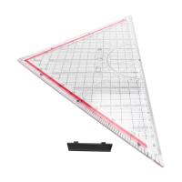 Drawing Triangle Ruler Multi-Function Drawing Design Ruler with Handle Protractor Measurement Ruler Stationery