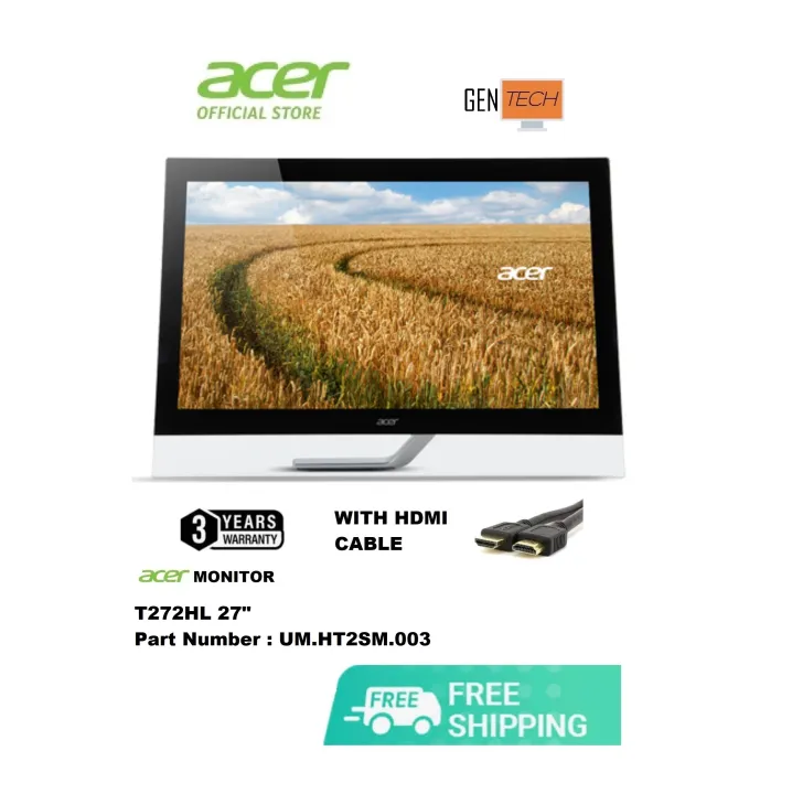 (Pre Order) Acer T272HL 27" 27 FHD Display Monitor VA PANEL 60Hz 5ms