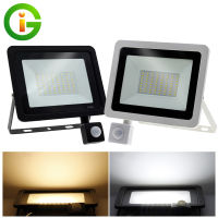 220V LED FloodLight PIR Motion Sensor Reflector LED Flood Light Waterproof IP66 Spotlight Wall Outdoor Lighting White Warm White