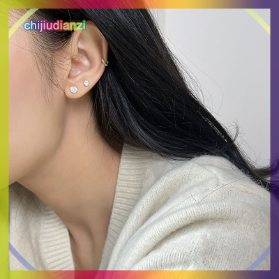 chijiudianzi 1คู่3 4 5มิลลิเมตรคริสตัลเพทายหู studs ต่างหูสำหรับผู้หญิงสแตนเลสกระดูกอ่อนห่วงหูเจาะกระดูกเล็บของขวัญเครื่องประดับ