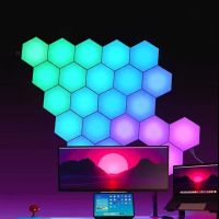 Ambient Light Smart Strange Light Board Background Wall Quantum Light Colorful Gradient Touch Remote Cellular Bedroom Wall Light Night Lights